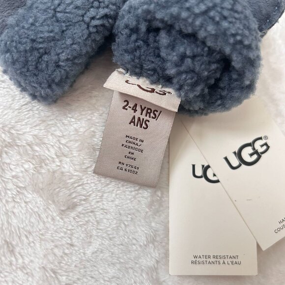 NWT UGG Kid's Suede & Shearling Mittens Gloves - Picture 4 of 4